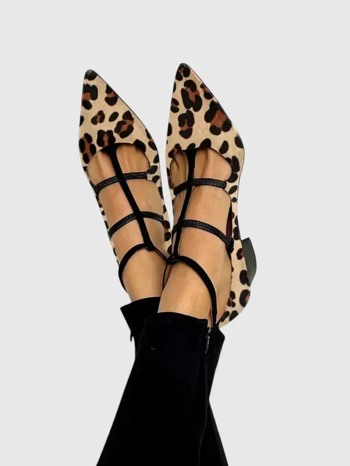 Elegant Heels for Women Caged Ankle-Strap Pointed-Toe