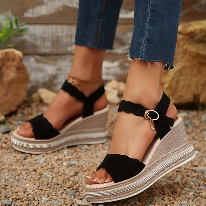 Comfortable Platform Sandals for Women Ankle-Strap