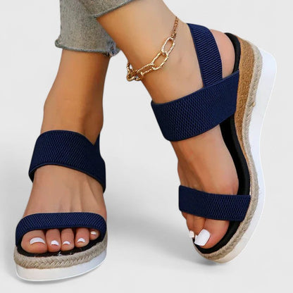 Comfortable Wedge Sandals for Women Espadrille Ankle-Strap Platform