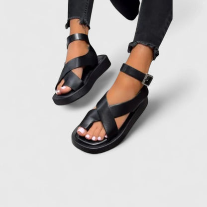 Elegant Sandals for Women Crisscross-Strap Ankle-Buckle