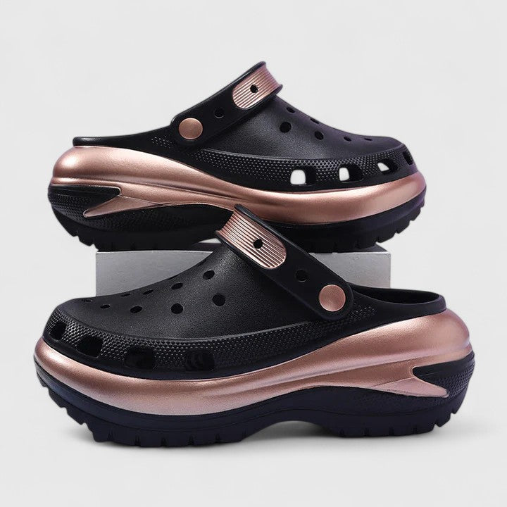 Comfortable Platform Clogs for Women Chunky Slip-On Vented