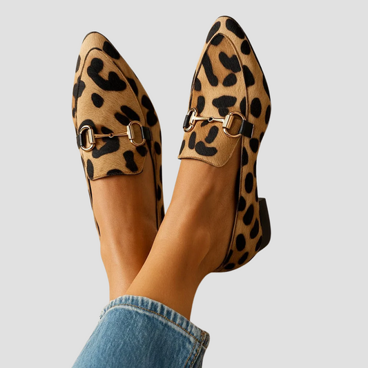 Effortless Loafers for Women Leopard-Print Horsebit