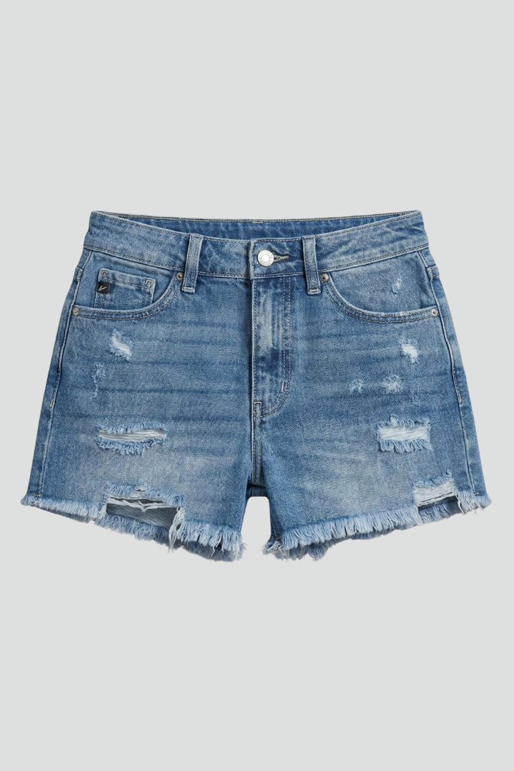 Effortless Shorts for Women Frayed-Hem Distressed