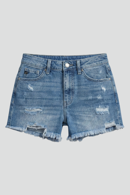 Effortless Shorts for Women Frayed-Hem Distressed