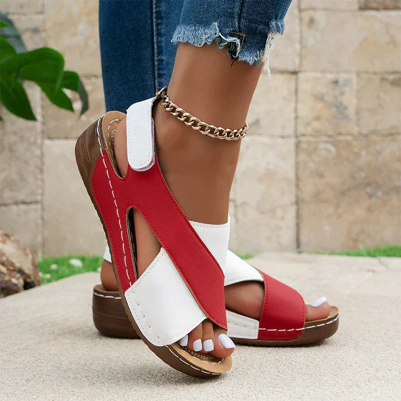 Comfortable Wedge Sandals for Women Crisscross-Strap