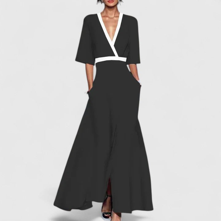 Elegant Wide-Leg Jumpsuit for Women V-Neck Floral-Print