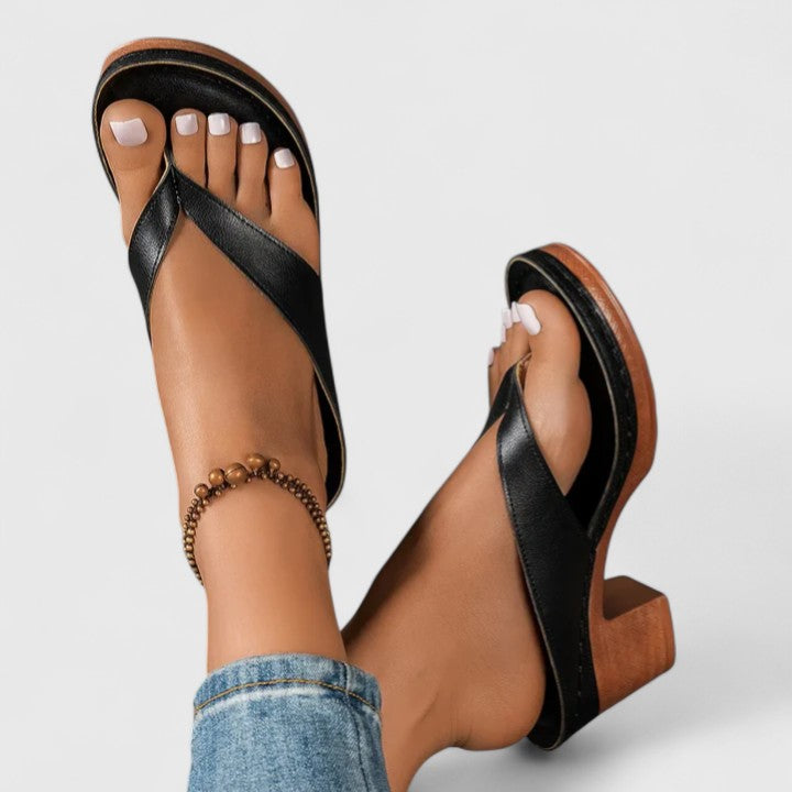 Stylish Thong Sandals for Women Block-Heel Open-Toe