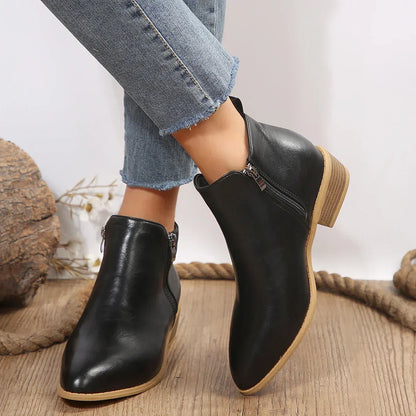 Comfortable Ankle Boots for Women Side-Zip