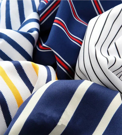 Classic Striped Shirt for Men Button-Down Long-Sleeve