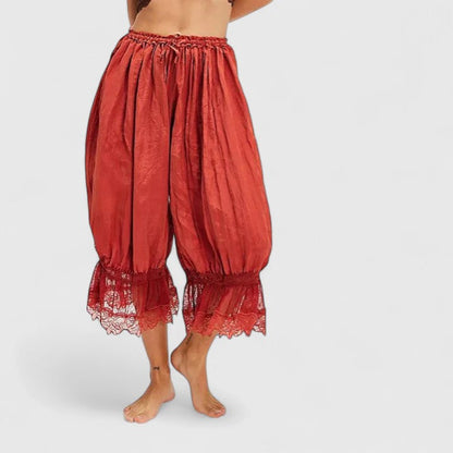 Comfortable Harem Pants for Women Ruffle Lace-Hem