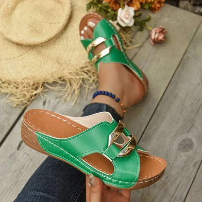 Comfortable Slide Sandals for Women Buckle
