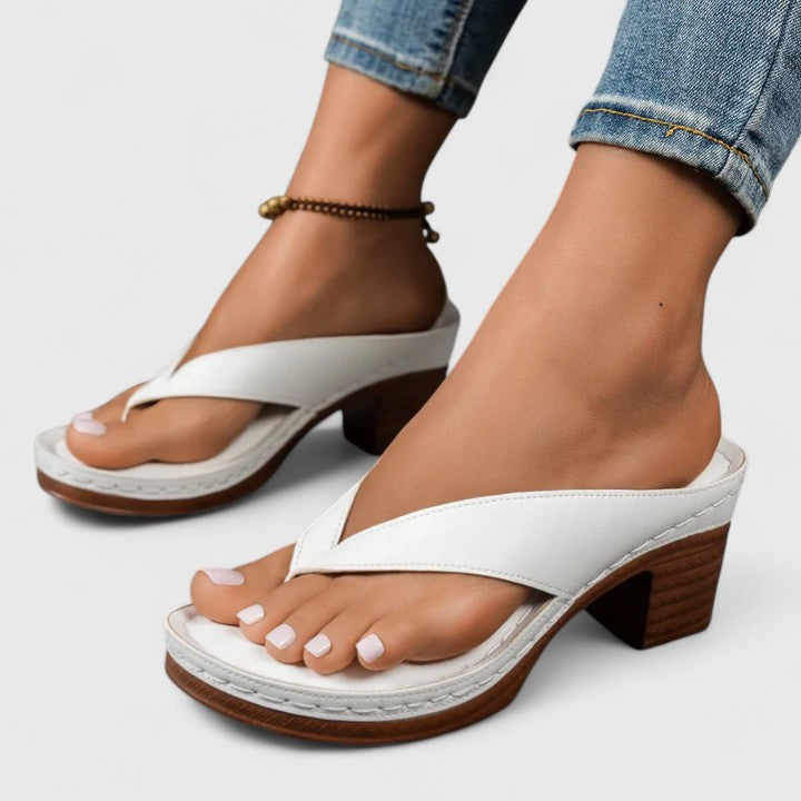 Stylish Thong Sandals for Women Block-Heel Open-Toe
