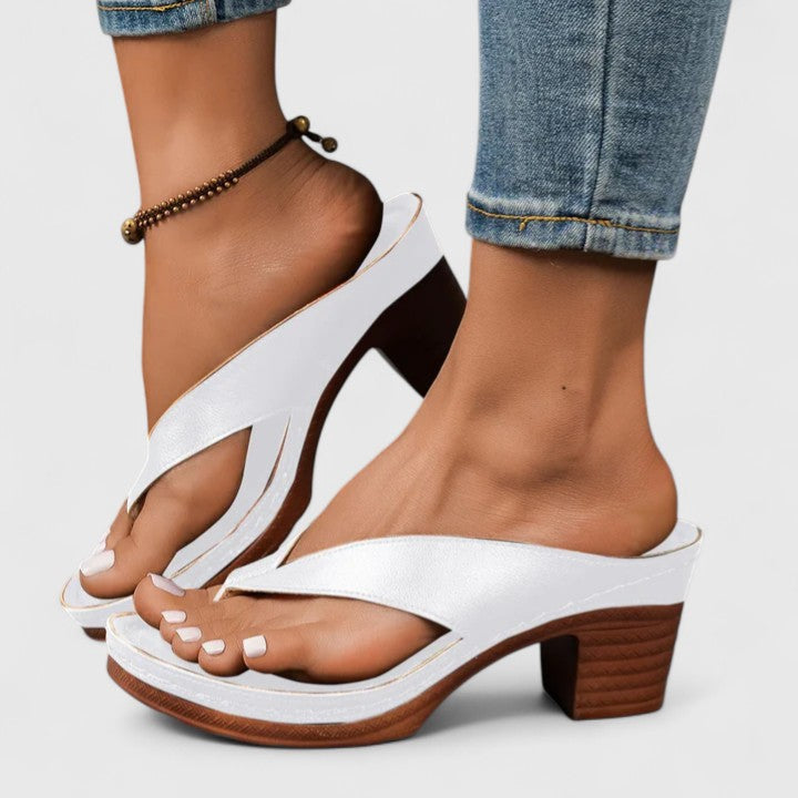 Stylish Thong Sandals for Women Block-Heel Open-Toe