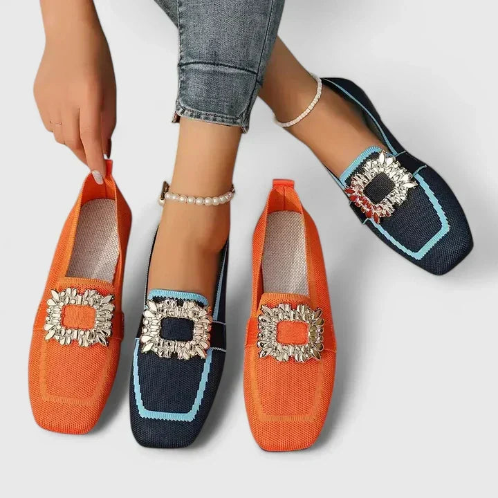 Effortless Loafers for Women Ornament-Buckle