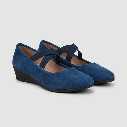Comfortable Wedge Flats for Women Criss-Cross Strap