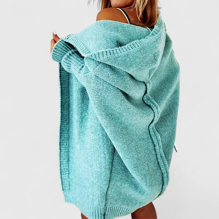 Comfortable Hooded Cardigan for Women Oversized Open-Front