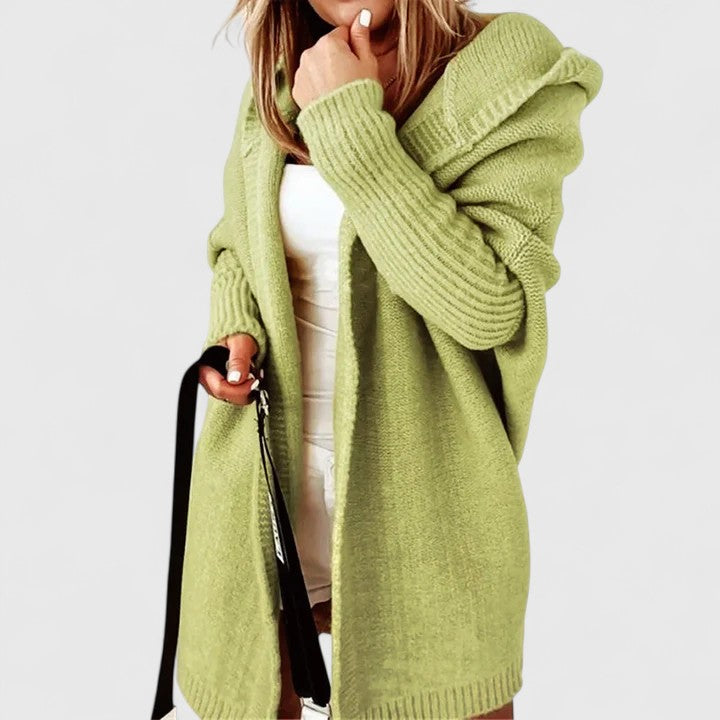 Comfortable Hooded Cardigan for Women Oversized Open-Front