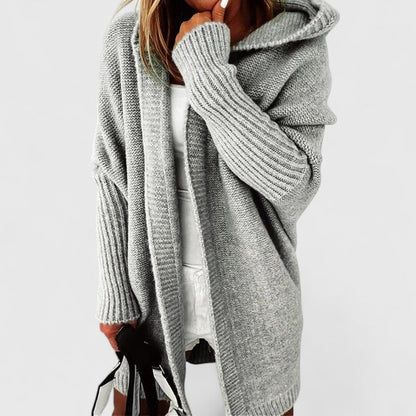 Comfortable Hooded Cardigan for Women Oversized Open-Front