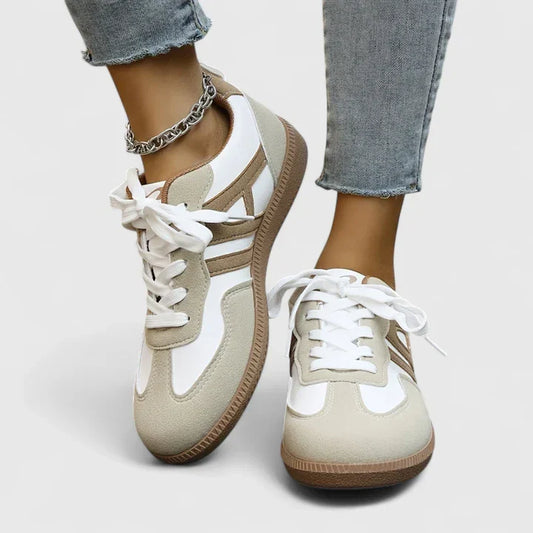 Stylish Sneakers for Women Retro Lace-Up Low-Top