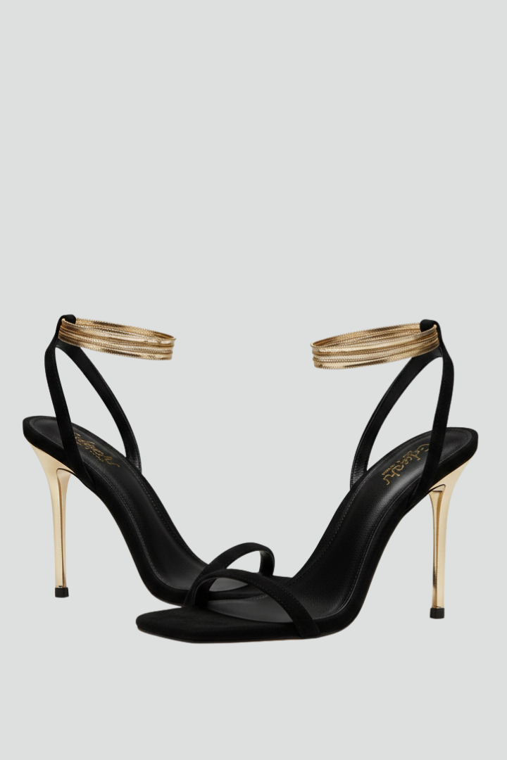 Elegant Heeled Sandals for Women Ankle-Strap