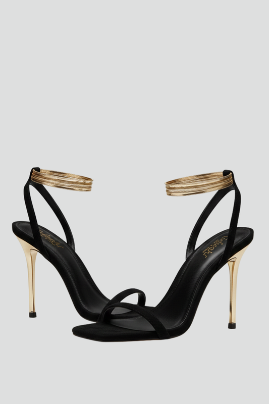 Elegant Heeled Sandals for Women Ankle-Strap