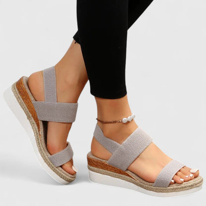Comfortable Wedge Sandals for Women Espadrille Ankle-Strap Platform