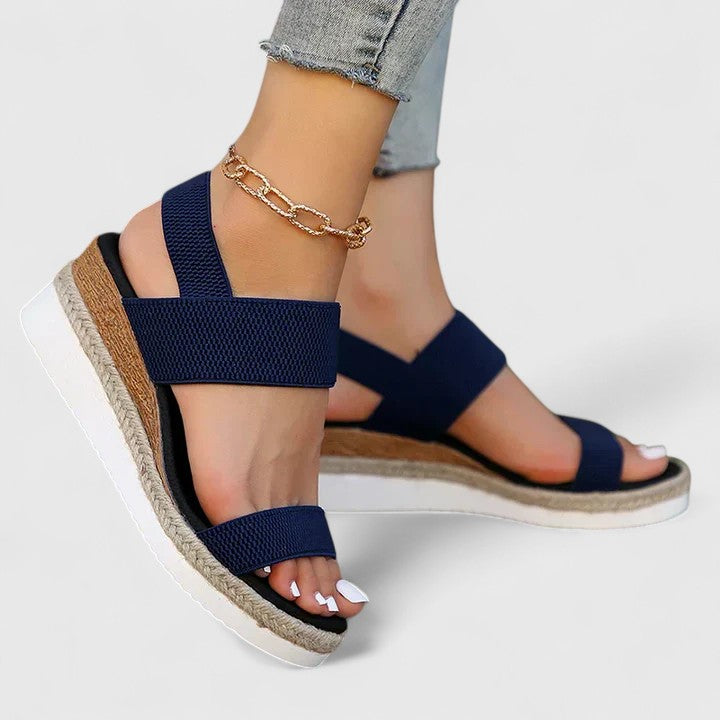 Comfortable Wedge Sandals for Women Espadrille Ankle-Strap Platform