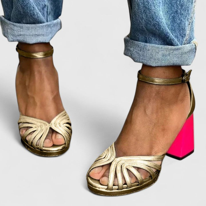 Elegant Heels for Women Ankle-Strap Open-Toe
