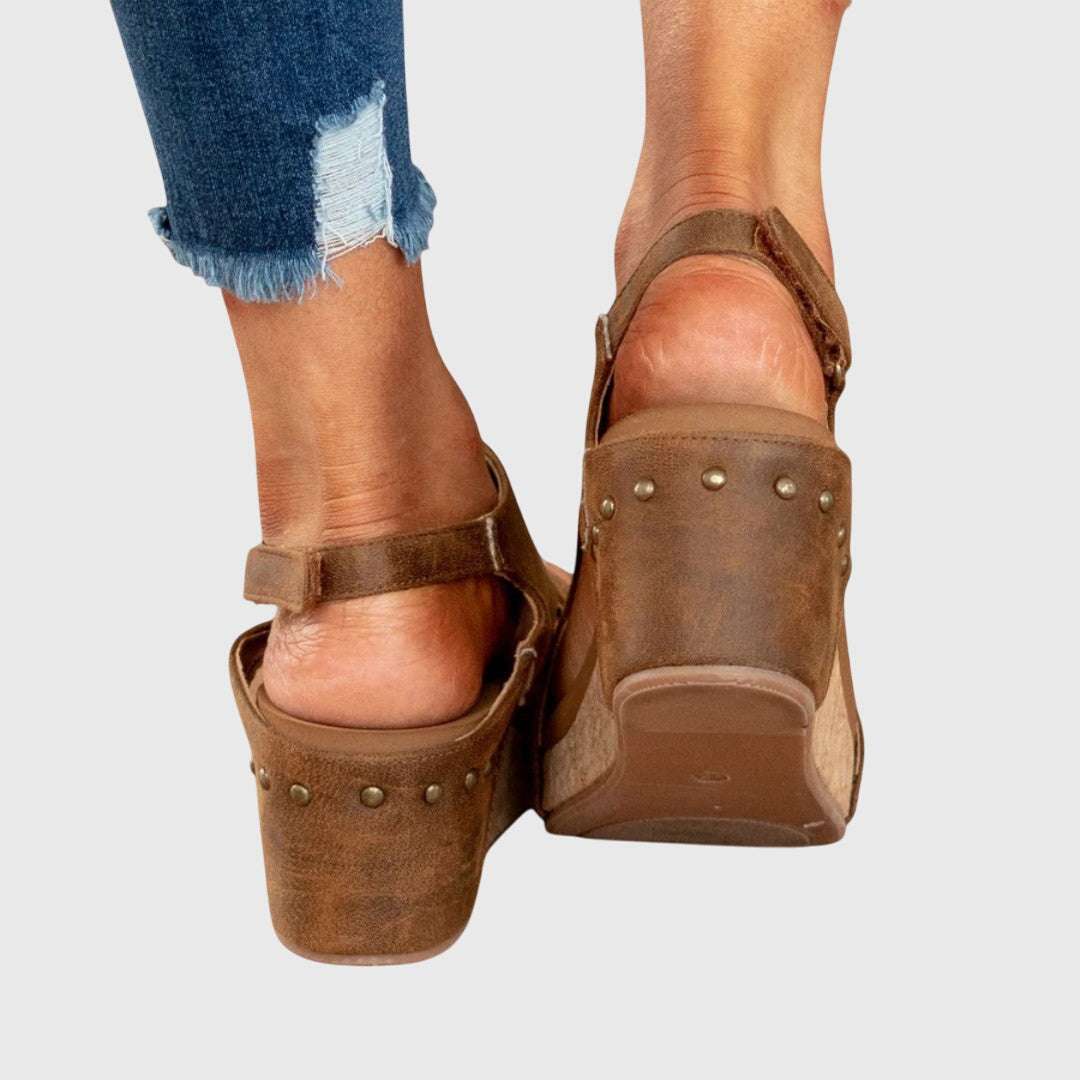Comfortable Wedge Sandals for Women Cutout Slingback