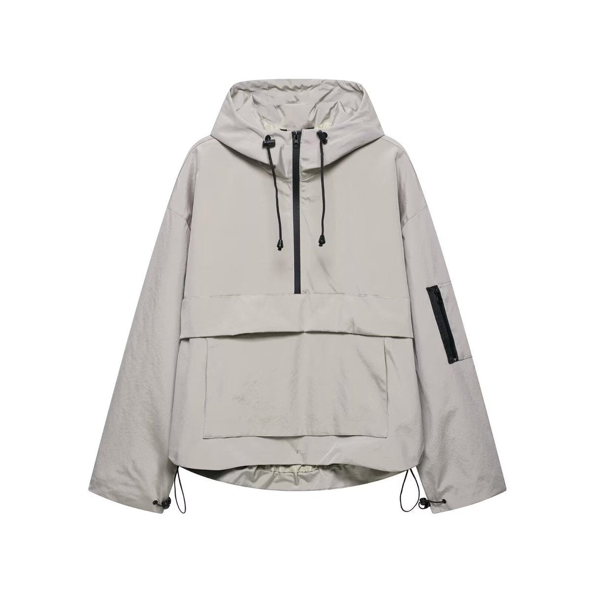 anorak-damen-kapuze-half-zip
