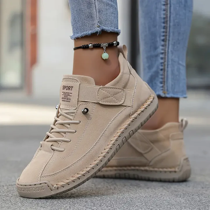 Comfortable Sneakers for Women Lace-Up Velcro-Strap