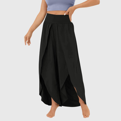 Effortless Wide-Leg Pants for Women High-Waist Side-Slit