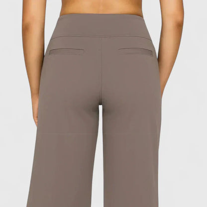 Elegant Wide-Leg Pants for Women High-Waist Pocketed Flare