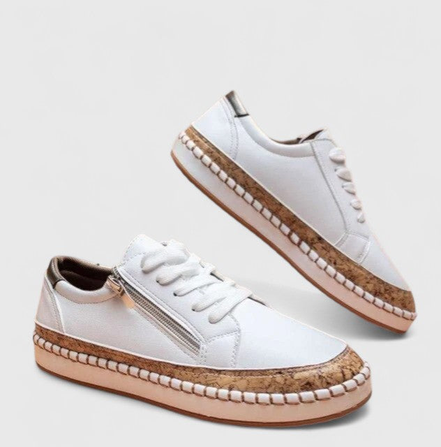 Comfortable Platform Sneakers for Women Floral-Embroidered