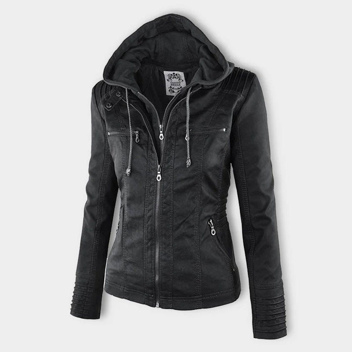 bikerjacke-damen-kapuze-kunstleder