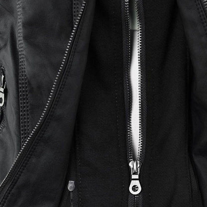 bikerjacke-damen-kapuze-kunstleder