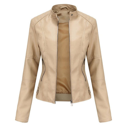 bikerjacke-damen-stehkragen-tailliert