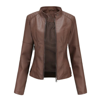 bikerjacke-damen-stehkragen-tailliert