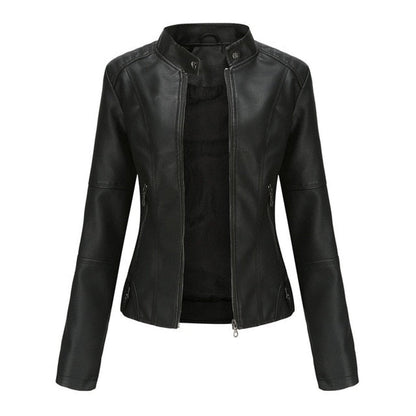 bikerjacke-damen-stehkragen-tailliert