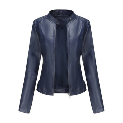 bikerjacke-damen-stehkragen-tailliert