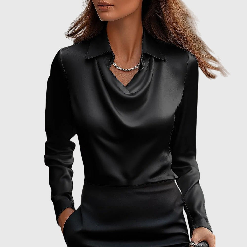 bluse-damen-wasserfallausschnitt-satin