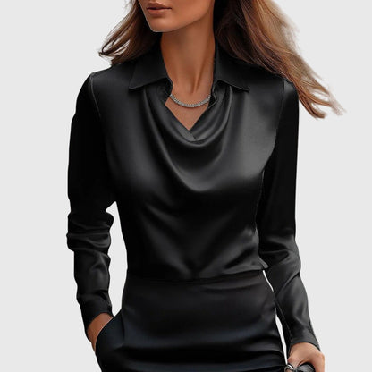 bluse-damen-wasserfallausschnitt-satin