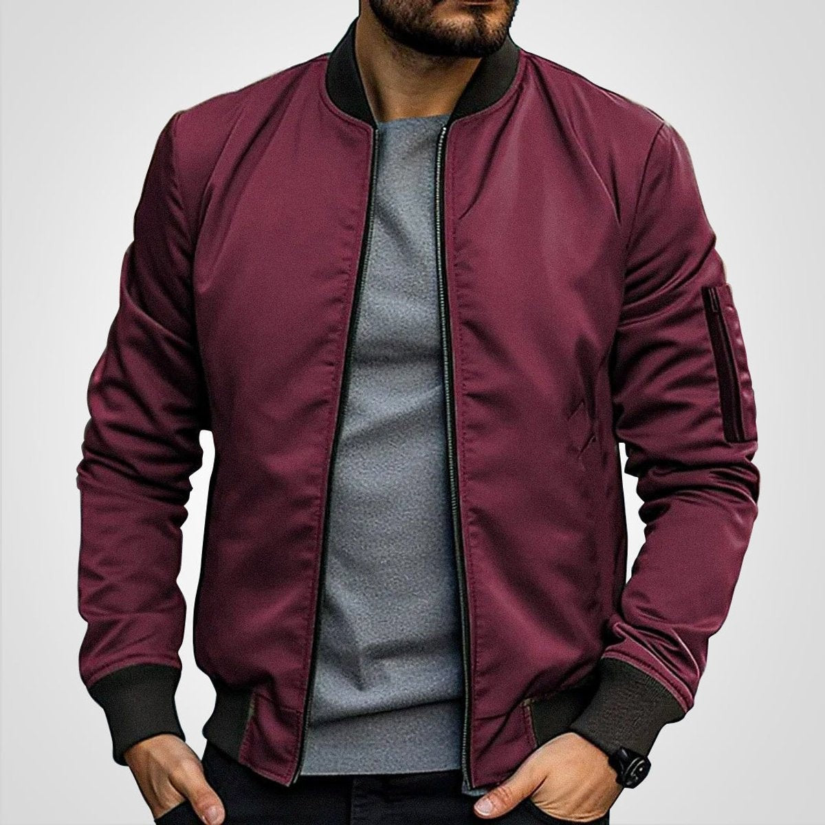 bomberjacke-herren-slim-fit-reissverschluss
