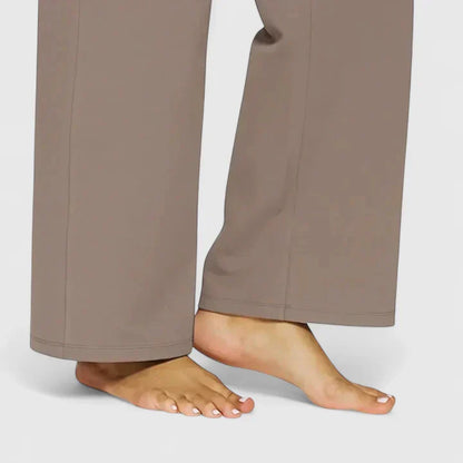 Elegant Wide-Leg Pants for Women High-Waist Pocketed Flare
