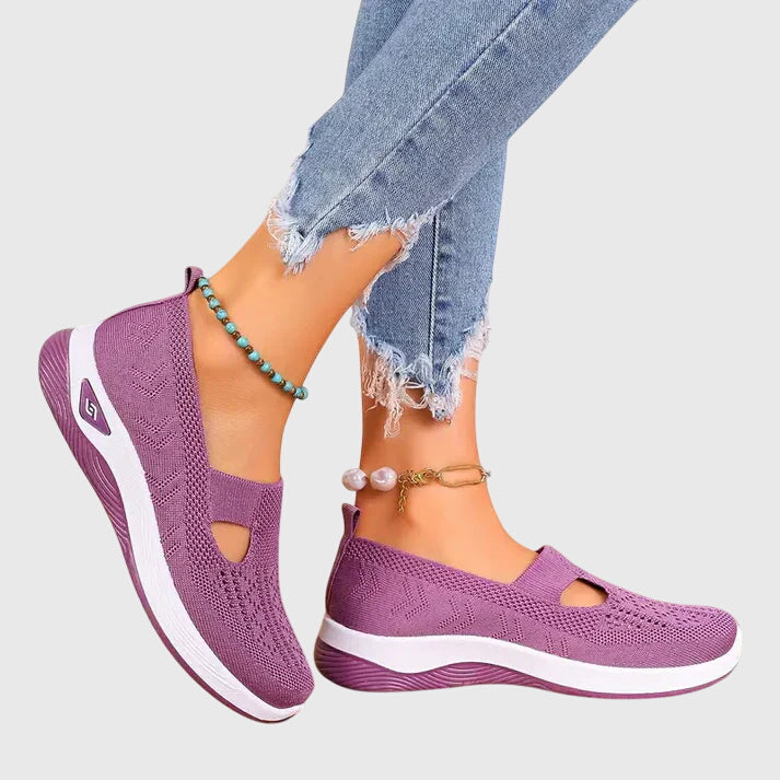 Comfortable Slip-On Sneakers for Women Perforated