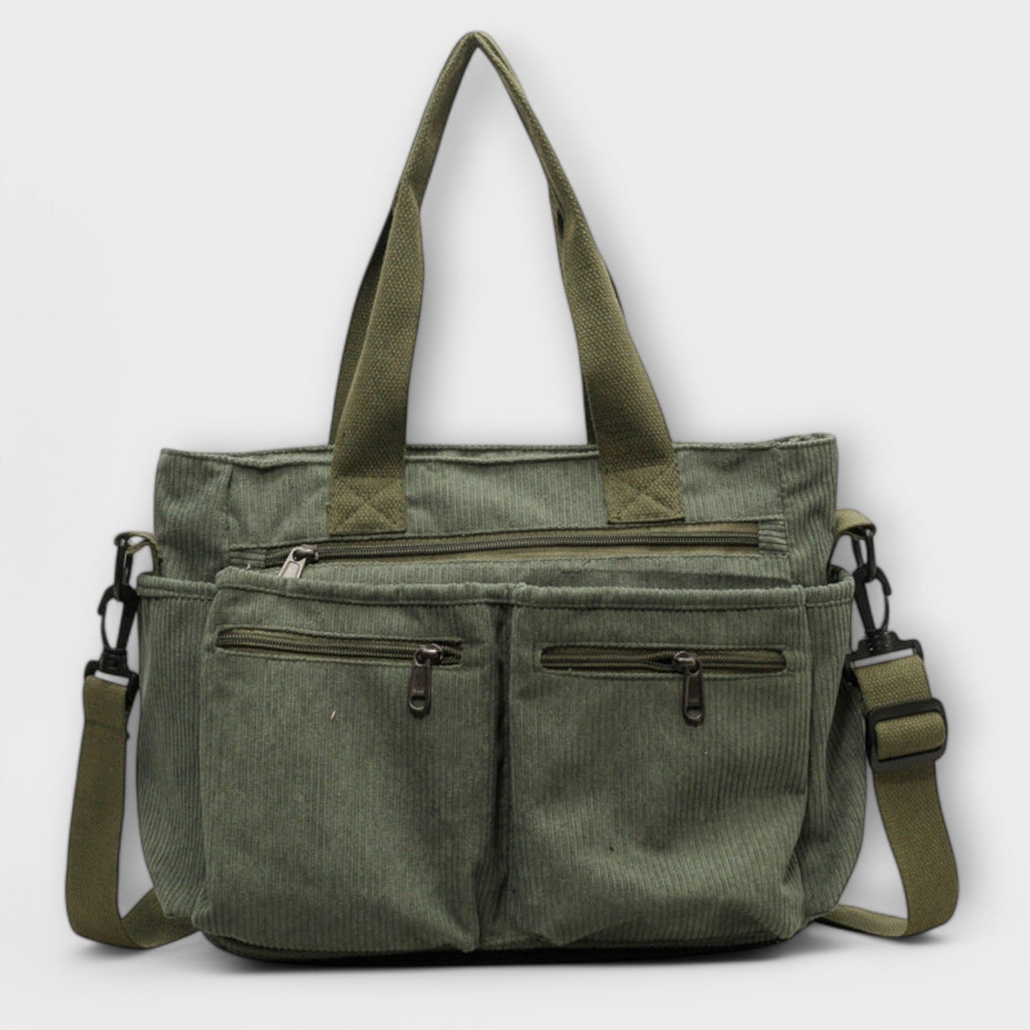Elegant Tote Bag for Women Multi-Pocket Corduroy