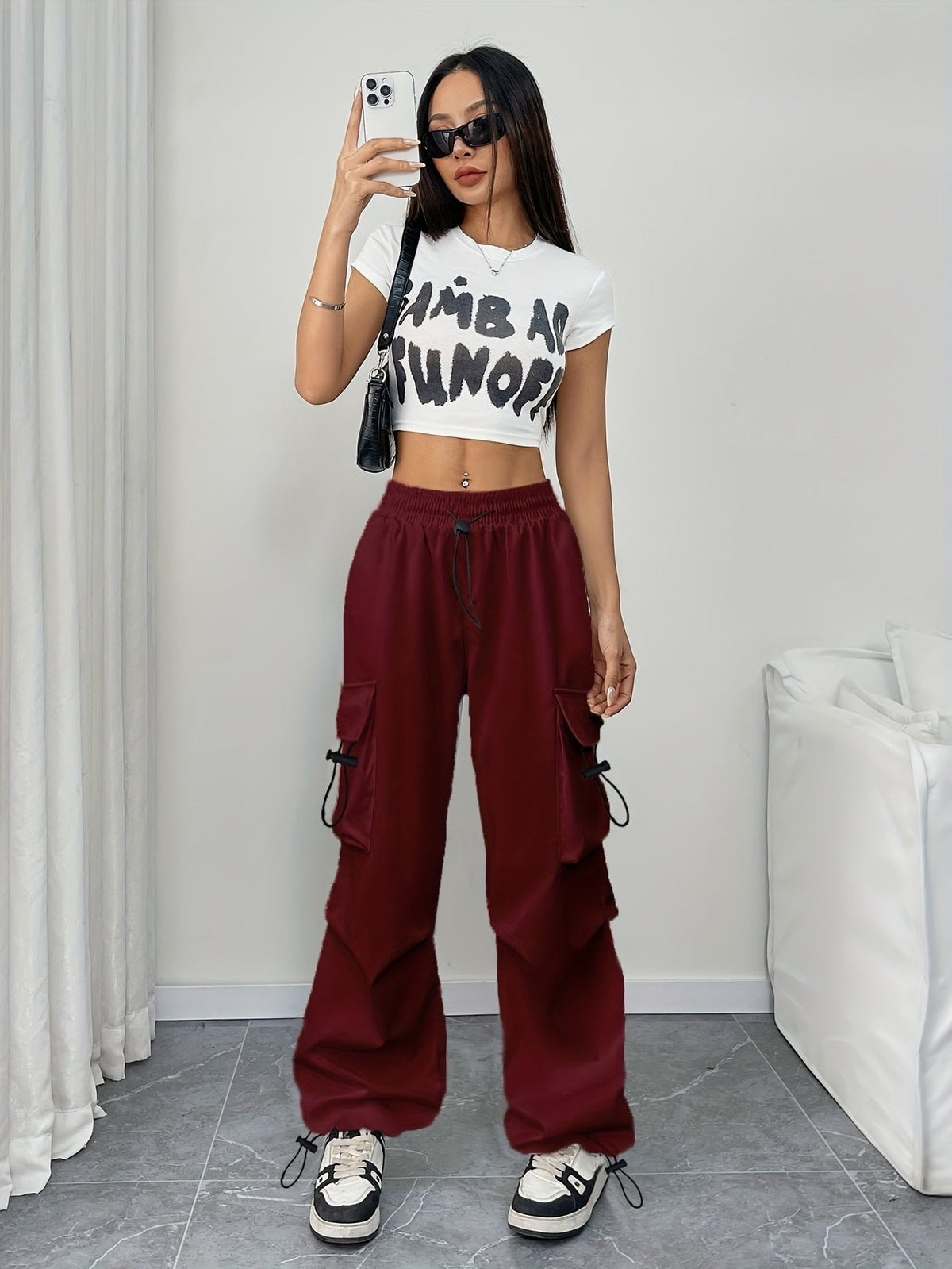 cargohose-damen-weites-bein-kordelzug