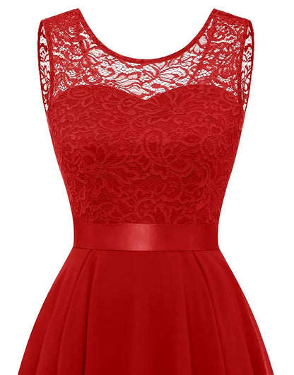 Elegant High-Low Dress for Women Sleeveless