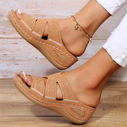 Comfortable Orthopedic Sandals for Women Cutout Adjustable
