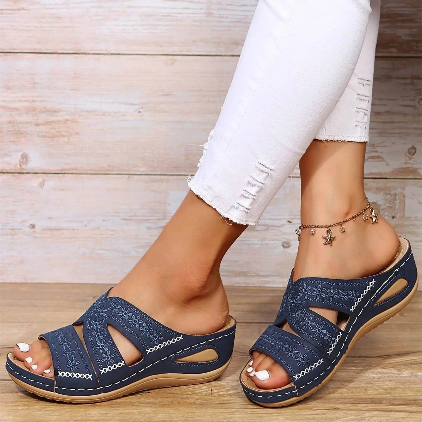 Comfortable Orthopedic Sandals for Women Cutout Adjustable